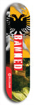 North American maple skateboard deck designed by underground artist BellyRash -- available in widths between 7.5 to 8.5 inches in both mellow concave and steep concave shapes from the BellyRash Limited Edition Blitz Deck series: Banned