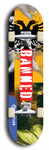 North American maple skateboard deck designed by underground artist BellyRash -- available in widths between 7.5 to 8.5 inches in both mellow concave and steep concave shapes from the BellyRash Limited Edition Blitz Deck series: Banned