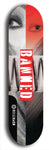 North American maple skateboard deck designed by underground artist BellyRash -- available in widths between 7.5 to 8.5 inches in both mellow concave and steep concave shapes from the BellyRash Limited Edition Blitz Deck series: Banned