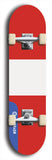 North American maple skateboard deck designed by underground artist BellyRash -- available in widths between 7.5 to 8.5 inches in both mellow concave and steep concave shapes. Artwork : 	Peru	flag skateboard deck																				