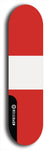 North American maple skateboard deck designed by underground artist BellyRash -- available in widths between 7.5 to 8.5 inches in both mellow concave and steep concave shapes. Artwork : 	Peru	flag skateboard deck																				