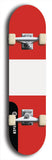 North American maple skateboard deck designed by underground artist BellyRash -- available in widths between 7.5 to 8.5 inches in both mellow concave and steep concave shapes. Artwork : 	Peru	flag skateboard deck																				