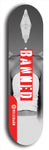 North American maple skateboard deck designed by underground artist BellyRash -- available in widths between 7.5 to 8.5 inches in both mellow concave and steep concave shapes from the BellyRash Limited Edition Blitz Deck series: Banned