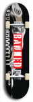 North American maple skateboard deck designed by underground artist BellyRash -- available in widths between 7.5 to 8.5 inches in both mellow concave and steep concave shapes from the BellyRash Limited Edition Blitz Deck series: Banned