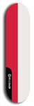 North American maple skateboard deck designed by underground artist BellyRash -- available in widths between 7.5 to 8.5 inches in both mellow concave and steep concave shapes. Artwork : 	Poland	flag skateboard deck																				