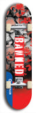 North American maple skateboard deck designed by underground artist BellyRash -- available in widths between 7.5 to 8.5 inches in both mellow concave and steep concave shapes from the BellyRash Limited Edition Blitz Deck series: Banned