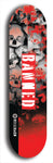 North American maple skateboard deck designed by underground artist BellyRash -- available in widths between 7.5 to 8.5 inches in both mellow concave and steep concave shapes from the BellyRash Limited Edition Blitz Deck series: Banned