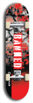 North American maple skateboard deck designed by underground artist BellyRash -- available in widths between 7.5 to 8.5 inches in both mellow concave and steep concave shapes from the BellyRash Limited Edition Blitz Deck series: Banned