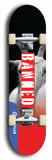 North American maple skateboard deck designed by underground artist BellyRash -- available in widths between 7.5 to 8.5 inches in both mellow concave and steep concave shapes from the BellyRash Limited Edition Blitz Deck series: Banned