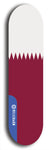 North American maple skateboard deck designed by underground artist BellyRash -- available in widths between 7.5 to 8.5 inches in both mellow concave and steep concave shapes. Artwork : 	Qatar	flag skateboard deck																				