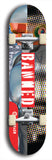 North American maple skateboard deck designed by underground artist BellyRash -- available in widths between 7.5 to 8.5 inches in both mellow concave and steep concave shapes from the BellyRash Limited Edition Blitz Deck series: Banned