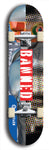 North American maple skateboard deck designed by underground artist BellyRash -- available in widths between 7.5 to 8.5 inches in both mellow concave and steep concave shapes from the BellyRash Limited Edition Blitz Deck series: Banned