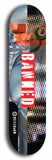 North American maple skateboard deck designed by underground artist BellyRash -- available in widths between 7.5 to 8.5 inches in both mellow concave and steep concave shapes from the BellyRash Limited Edition Blitz Deck series: Banned