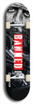 North American maple skateboard deck designed by underground artist BellyRash -- available in widths between 7.5 to 8.5 inches in both mellow concave and steep concave shapes from the BellyRash Limited Edition Blitz Deck series: Banned