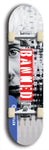 North American maple skateboard deck designed by underground artist BellyRash -- available in widths between 7.5 to 8.5 inches in both mellow concave and steep concave shapes from the BellyRash Limited Edition Blitz Deck series: Banned