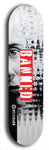 North American maple skateboard deck designed by underground artist BellyRash -- available in widths between 7.5 to 8.5 inches in both mellow concave and steep concave shapes from the BellyRash Limited Edition Blitz Deck series: Banned