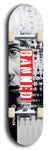 North American maple skateboard deck designed by underground artist BellyRash -- available in widths between 7.5 to 8.5 inches in both mellow concave and steep concave shapes from the BellyRash Limited Edition Blitz Deck series: Banned