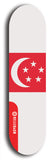 North American maple skateboard deck designed by underground artist BellyRash -- available in widths between 7.5 to 8.5 inches in both mellow concave and steep concave shapes. Artwork : 	Singapore	flag skateboard deck																				