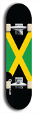 North American maple skateboard deck designed by underground artist BellyRash -- available in widths between 7.5 to 8.5 inches in both mellow concave and steep concave shapes. Artwork : 	Jamaica	flag skateboard deck																				