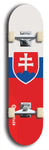 North American maple skateboard deck designed by underground artist BellyRash -- available in widths between 7.5 to 8.5 inches in both mellow concave and steep concave shapes. Artwork : 	Slovakia	flag skateboard deck																				