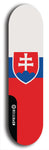 North American maple skateboard deck designed by underground artist BellyRash -- available in widths between 7.5 to 8.5 inches in both mellow concave and steep concave shapes. Artwork : 	Slovakia	flag skateboard deck																				