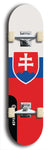 North American maple skateboard deck designed by underground artist BellyRash -- available in widths between 7.5 to 8.5 inches in both mellow concave and steep concave shapes. Artwork : 	Slovakia	flag skateboard deck																				