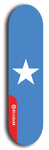 North American maple skateboard deck designed by underground artist BellyRash -- available in widths between 7.5 to 8.5 inches in both mellow concave and steep concave shapes. Artwork : 	Somalia	flag skateboard deck																				