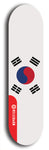 North American maple skateboard deck designed by underground artist BellyRash -- available in widths between 7.5 to 8.5 inches in both mellow concave and steep concave shapes. Artwork : 	South Korea	flag skateboard deck																				