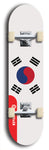 North American maple skateboard deck designed by underground artist BellyRash -- available in widths between 7.5 to 8.5 inches in both mellow concave and steep concave shapes. Artwork : 	South Korea	flag skateboard deck																				