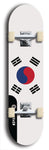 North American maple skateboard deck designed by underground artist BellyRash -- available in widths between 7.5 to 8.5 inches in both mellow concave and steep concave shapes. Artwork : 	South Korea	flag skateboard deck																				