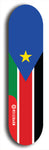 North American maple skateboard deck designed by underground artist BellyRash -- available in widths between 7.5 to 8.5 inches in both mellow concave and steep concave shapes. Artwork : 	South Sudan	flag skateboard deck																				