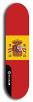 North American maple skateboard deck designed by underground artist BellyRash -- available in widths between 7.5 to 8.5 inches in both mellow concave and steep concave shapes. Artwork : 	Spain	flag skateboard deck																				