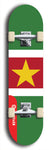 SovReign -- Suriname Flag: Limited Edition, Red Logo Skateboard Deck