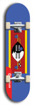 Swaziland flag skateboard deck. North American maple skateboard deck available in widths between 7.5 to 8.5 inches in both mellow concave and steep concave shapes.