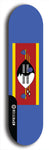 Swaziland flag skateboard deck. North American maple skateboard deck available in widths between 7.5 to 8.5 inches in both mellow concave and steep concave shapes.