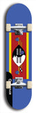 Swaziland flag skateboard deck. North American maple skateboard deck available in widths between 7.5 to 8.5 inches in both mellow concave and steep concave shapes.