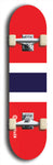 North American maple skateboard deck designed by underground artist BellyRash -- available in widths between 7.5 to 8.5 inches in both mellow concave and steep concave shapes. Artwork : 	Thailand	flag skateboard deck																				