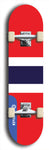 North American maple skateboard deck designed by underground artist BellyRash -- available in widths between 7.5 to 8.5 inches in both mellow concave and steep concave shapes. Artwork : 	Thailand	flag skateboard deck																				