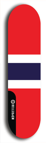 North American maple skateboard deck designed by underground artist BellyRash -- available in widths between 7.5 to 8.5 inches in both mellow concave and steep concave shapes. Artwork : 	Thailand	flag skateboard deck																				