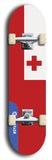 North American maple skateboard deck designed by underground artist BellyRash -- available in widths between 7.5 to 8.5 inches in both mellow concave and steep concave shapes. Artwork : 	Tonga	flag skateboard deck																				