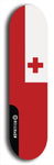 North American maple skateboard deck designed by underground artist BellyRash -- available in widths between 7.5 to 8.5 inches in both mellow concave and steep concave shapes. Artwork : 	Tonga	flag skateboard deck																				