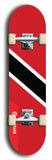 North American maple skateboard deck designed by underground artist BellyRash -- available in widths between 7.5 to 8.5 inches in both mellow concave and steep concave shapes. Artwork : 	Trinidad and Tobago	flag skateboard deck																				