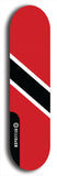 North American maple skateboard deck designed by underground artist BellyRash -- available in widths between 7.5 to 8.5 inches in both mellow concave and steep concave shapes. Artwork : 	Trinidad and Tobago	flag skateboard deck																				