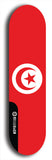 North American maple skateboard deck designed by underground artist BellyRash -- available in widths between 7.5 to 8.5 inches in both mellow concave and steep concave shapes. Artwork : 	Tunisia	flag skateboard deck																				