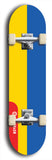 North American maple skateboard deck designed by underground artist BellyRash -- available in widths between 7.5 to 8.5 inches in both mellow concave and steep concave shapes. Artwork : 	Ukraine	flag skateboard deck																				