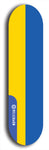 North American maple skateboard deck designed by underground artist BellyRash -- available in widths between 7.5 to 8.5 inches in both mellow concave and steep concave shapes. Artwork : 	Ukraine	flag skateboard deck																				