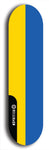 North American maple skateboard deck designed by underground artist BellyRash -- available in widths between 7.5 to 8.5 inches in both mellow concave and steep concave shapes. Artwork : 	Ukraine	flag skateboard deck																				