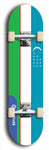 North American maple skateboard deck designed by underground artist BellyRash -- available in widths between 7.5 to 8.5 inches in both mellow concave and steep concave shapes. Artwork : 	Uzbekistan	flag skateboard deck																				