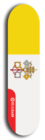 SovReign -- Vatican City Flag: Limited Edition, Red Logo Skateboard Deck