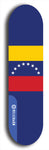 North American maple skateboard deck designed by underground artist BellyRash -- available in widths between 7.5 to 8.5 inches in both mellow concave and steep concave shapes. Artwork : 	Venezuela	flag skateboard deck																				